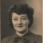 Audrey Rowed aged 19 years old. Photograph taken during Christmas 1945.