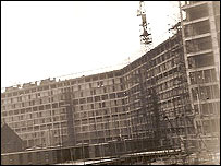 Building of Park Hill flats, 1960s