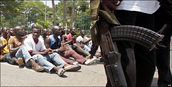 Laurent Gbagbo supporters undergoing military training