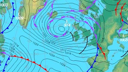 pressure chart courtesy of the Met Office