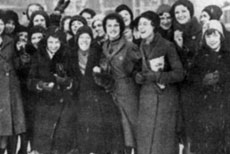 Women at the end of the strike