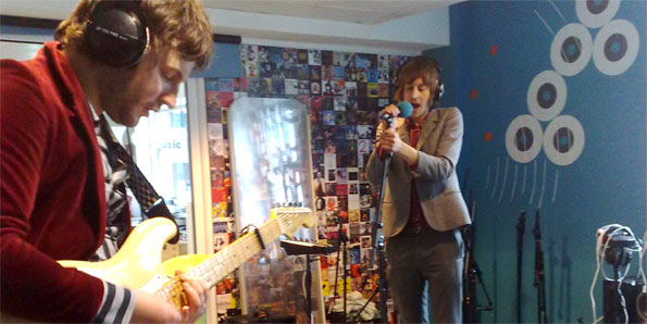 Low Duo in session at 6 Music