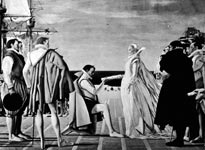 Elizabeth I commissions Raleigh to sail to America 1584 (Getty Images)