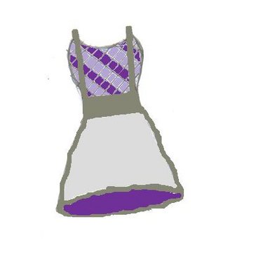 Pinafore checked dress in two different shades of purple