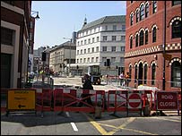 Roadworks on Charles Street