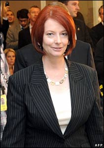 Julia Gillard at a press conference in Canberra, 24 June 2010