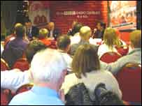 Fans ask questions.