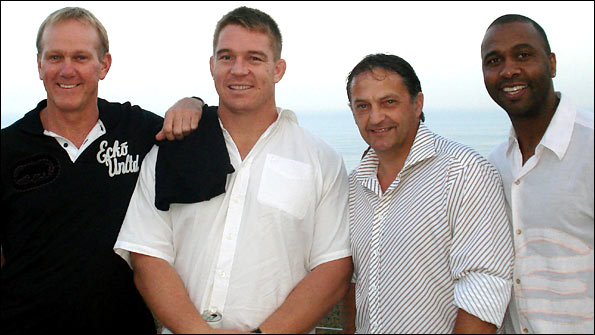 Gary Mabbutt with fellow 2010 ambassadors Gary Bailey, John Smit and Lucas Radebe