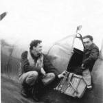 Capt Philip H Howarth RE (right) with his cousin, Officer Pilot John Howarth RCAF, Italy 1944.