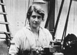 Joan Williams stood at her lathe in Gwynne's munitions factory 
