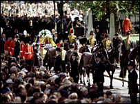 Diana, Princess of Wales' funeral cortege
