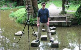 Taking the photo in Ashwell.