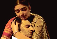Image: Sameena Zehra (Padma) with Zubin Varla (Saleem) in 'Midnight's Children'