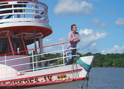 Bruce on the deck of the Castelo Guedes boat