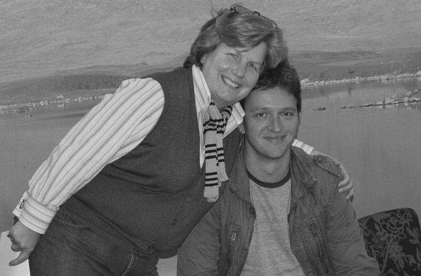 Sandi and writer Simon Littlefield