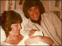 Gordon Burns, his wife and daughter