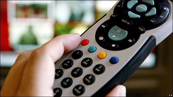The red button on a remote control