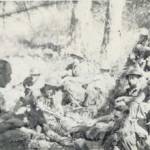 Major Burrell briefs 'C' Company at Naga Village, May 1944, taken by CQMS Fred Weedman.