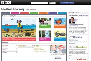 BBC Scotland Learning's website
