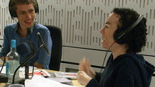 Mat Frazer and Liz Carr in the studio