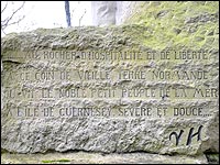 Inscription on the statue