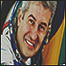 Pedaço de painel com imagem de Marcos Pontes