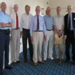 Interviewees on 18th June 2005 from left: Mr. Ted Stocker, A.C. Gerry Bennington, Mr. Reg Cann, Mr. Harry Hughes, Mr. George Hall, Mr. Roy Pengilley and Mr. Howard Lees