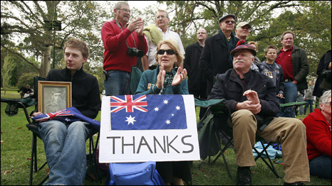 A group gathered for ANZAC Day parades