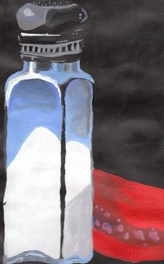 Tomato and salt bottle