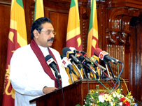 President Mahinda Rajapaksa