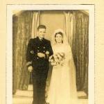 Duncan Cameron Kennedy & Isabella Wallace Picken's Wedding photo.Copyright.Greenock Scotland 22nd July 1942.Copyright.Sheila.Dawn.2005