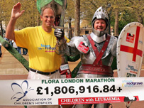 Sir Steve Redgrave. Money raised through the London Marathon