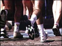 Running the Lincoln 10k.