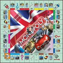 Tabuleiro da versão inglesa do jogo 'Banco Imobiliário' 