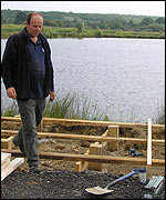 Dave inspects what will be a new hide