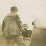 In the cockpit of a Hurricane