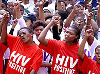 Manifestação contra Aids na África do Sul