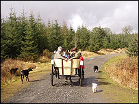 Recording on location on Dartmoor