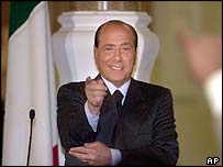Primeiro-ministro italiano Silvio Berlusconi
