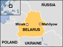 Mapa Běloruska