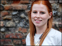 Louise in her Blast T-shirt