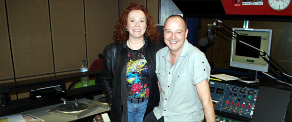 Melanie Hill and Chris Jackson at the BBC studios about to record the commentary