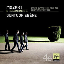 Review of Dissonances – String Quartetes KV 421 & 465; Divertimento KV 138 (Quator Ebene)