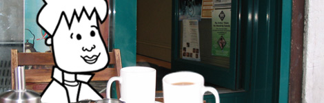 Tim at the cafe