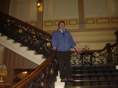 Jeff Zycinski on hotel staircase