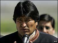 O presidente da Bolívia, Evo Morales