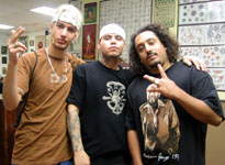 Simon in LA with rappers