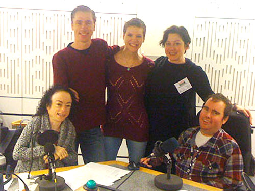 Mat, Liz, Gill Hicks, Toby Mildon and Francesca Martinez
