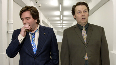 Matt Berry and Rich Fulcher in snuff box
