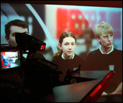 Behind the scenes in the Look North TV studio